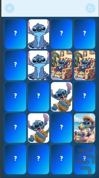 بازی حافظه استیچ - Gameplay image of android game