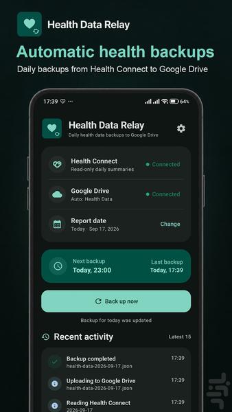 Health Data Relay - عکس برنامه موبایلی اندروید