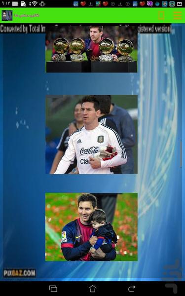زندگی نامه وعکس های مسی - Image screenshot of android app
