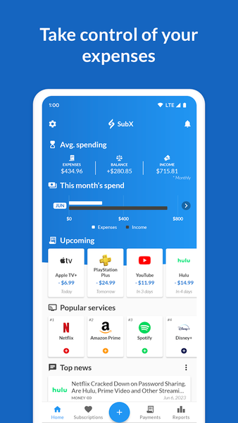 SubX - Subscription Manager - عکس برنامه موبایلی اندروید