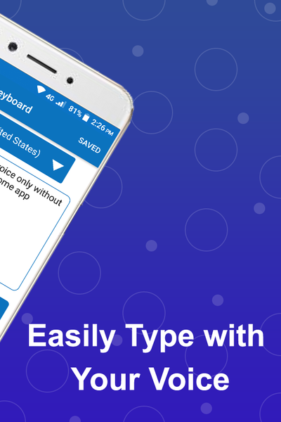 Easy Voice Typing Keyboard - عکس برنامه موبایلی اندروید