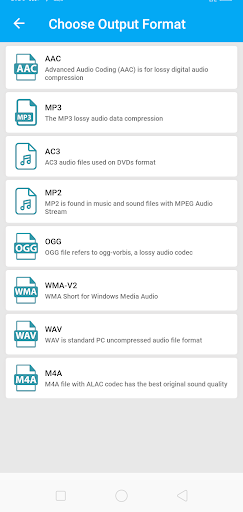 Video to MP3 Converter – AAC WAV M4A OGG - Image screenshot of android app