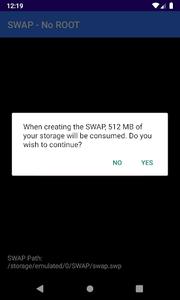SWAP - No ROOT - عکس برنامه موبایلی اندروید