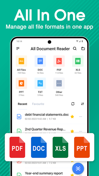 Document Reader: PDF, Word Doc - عکس برنامه موبایلی اندروید