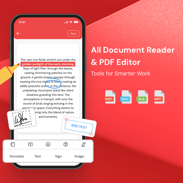 Document Reader & Edit PDF - عکس برنامه موبایلی اندروید