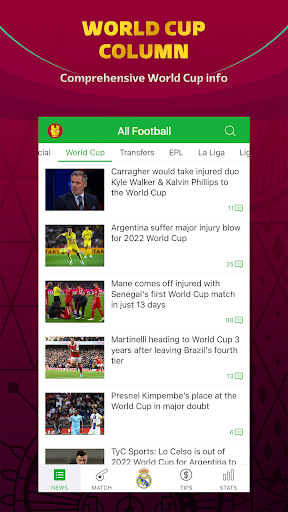 All Football - News & Scores - عکس برنامه موبایلی اندروید