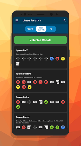 Cheats for all GTA - عکس برنامه موبایلی اندروید