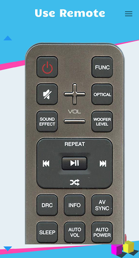 Remote Control for LG SoundBar - Image screenshot of android app