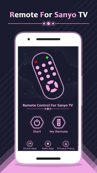 Remote Control for Sanyo TV - - عکس برنامه موبایلی اندروید