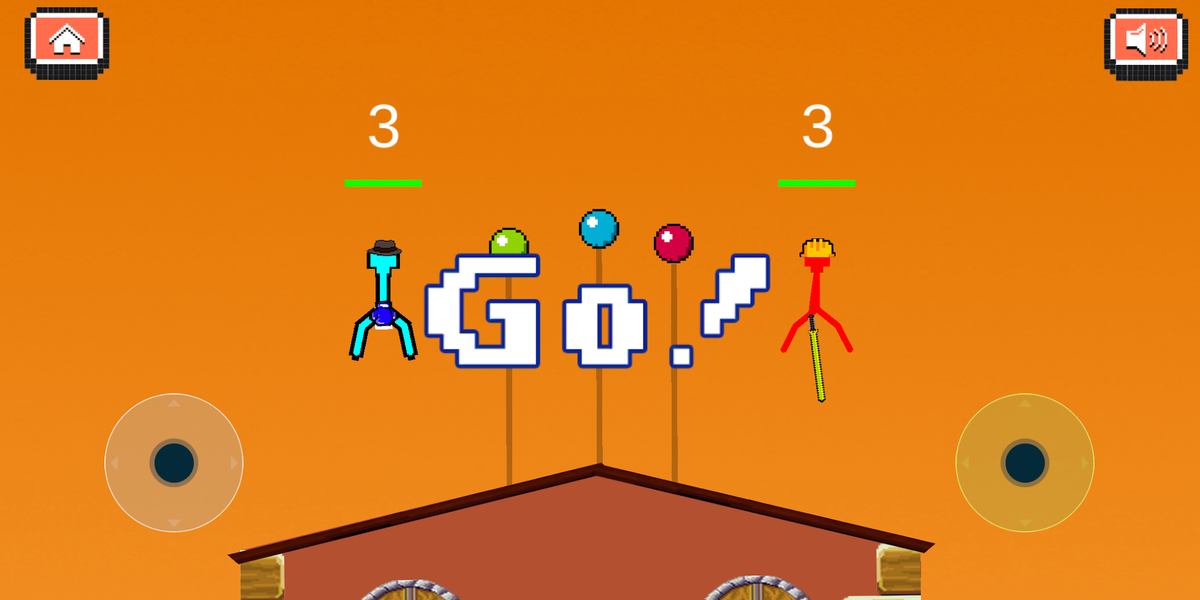 Stickman fight games 2 player - Gameplay image of android game