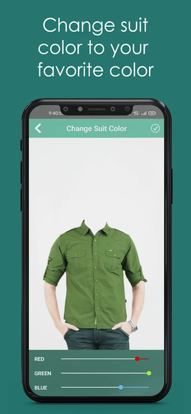 Man Casual Shirt Photo Suit - Image screenshot of android app