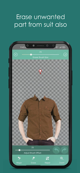 Man Casual Shirt Photo Suit - Image screenshot of android app