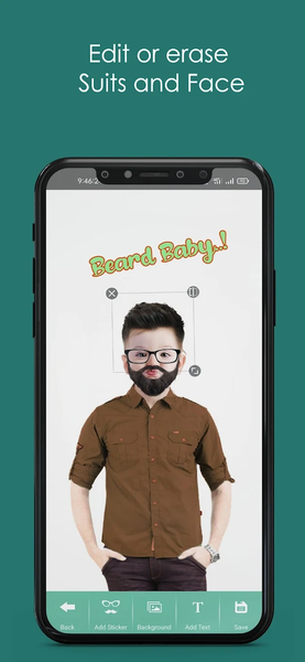 Man Casual Shirt Photo Suit - Image screenshot of android app