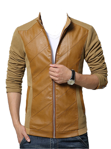 Man Leather Jacket Photo Suit - عکس برنامه موبایلی اندروید