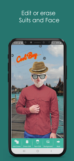 Man Shirt Photo Suit - Image screenshot of android app