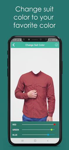 Man Shirt Photo Suit - Image screenshot of android app