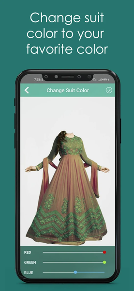 Anarkali Dress Photo Suit - Image screenshot of android app