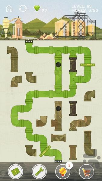 معمای لوله - عکس بازی موبایلی اندروید