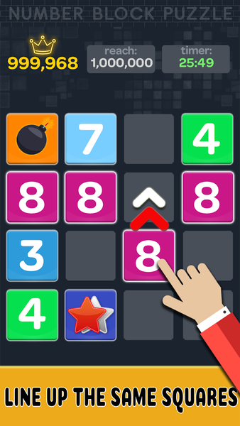 Merge number block puzzle - Image screenshot of android app