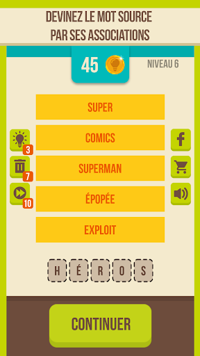 Devinez le mot - 5 indices - Gameplay image of android game