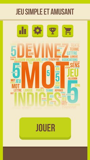 Devinez le mot - 5 indices - Gameplay image of android game