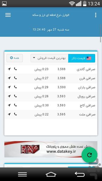 الو ارز، قیمت دلار، نرخ ارز و سکه - Image screenshot of android app