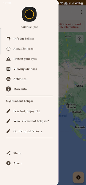 Solar Eclipse - عکس برنامه موبایلی اندروید