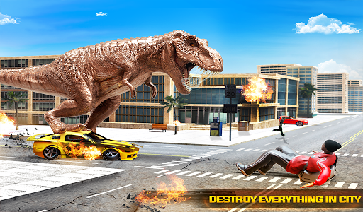 Angry Dino Attack City Rampage: Wild Animal Games - عکس برنامه موبایلی اندروید