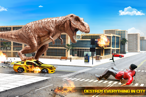Angry Dino Attack City Rampage: Wild Animal Games - عکس برنامه موبایلی اندروید