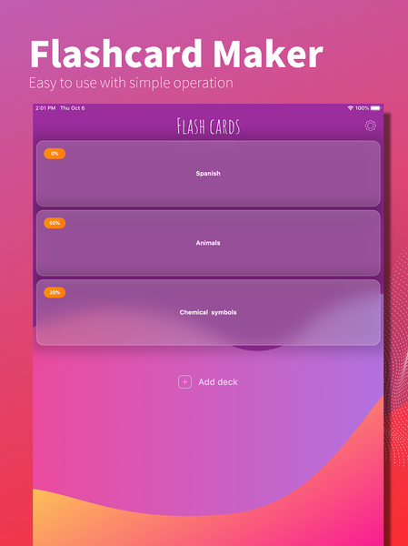 Flashcard maker - Image screenshot of android app