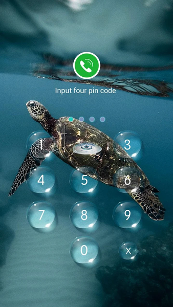 AppLock Theme - SeaTurtle - Image screenshot of android app