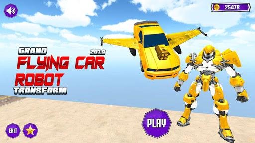 Flying Grand Robot Car Transform Fight 2019 - Image screenshot of android app
