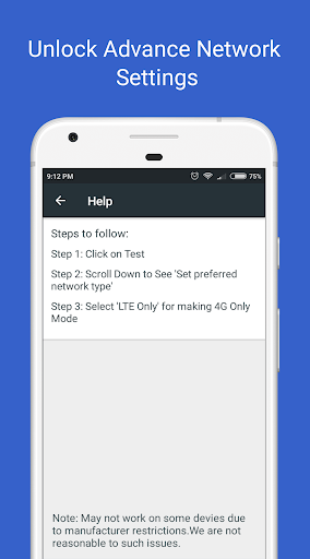 ۴G LTE Only Mode - عکس برنامه موبایلی اندروید