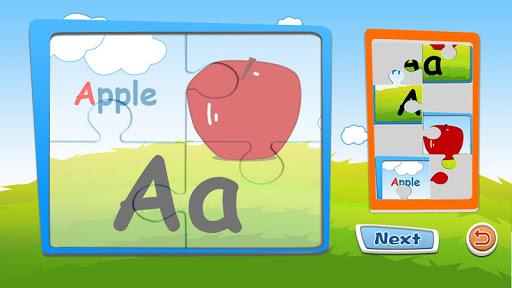 Alphabet jigsaw puzzle game - Gameplay image of android game