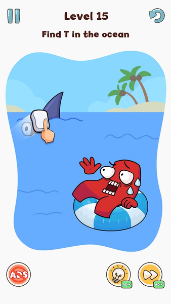 Letter DOP: Delete Puzzle - Gameplay image of android game