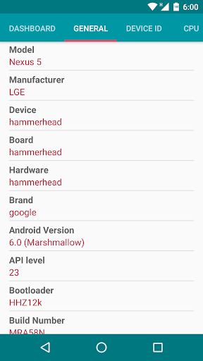 Device Info - Image screenshot of android app