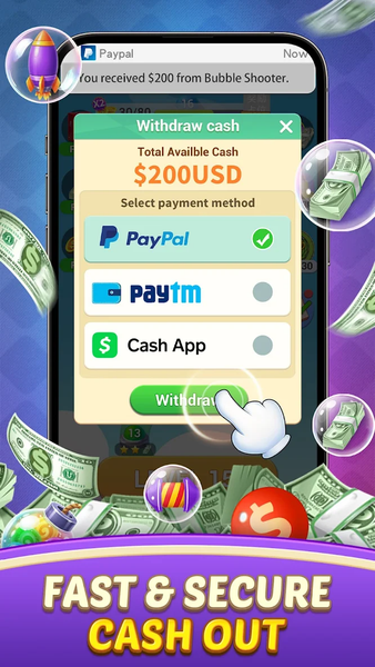 Bubble Shooter: Pop Cash Prize - عکس بازی موبایلی اندروید