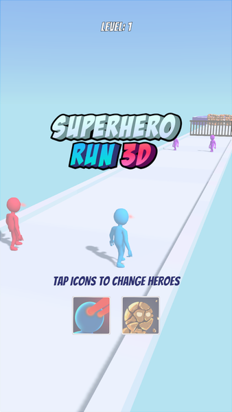 Superhero Run 3D - Gameplay image of android game