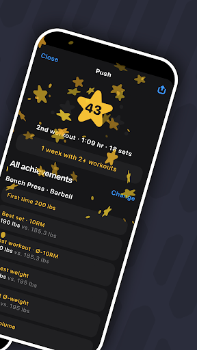Alpha Progression Gym Tracker - Image screenshot of android app