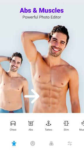 Manly - Six Pack Photo Editor, Muscle Enhancer - Image screenshot of android app