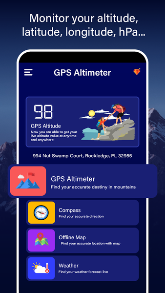 Altimeter Plus & GPS Altitude - عکس برنامه موبایلی اندروید