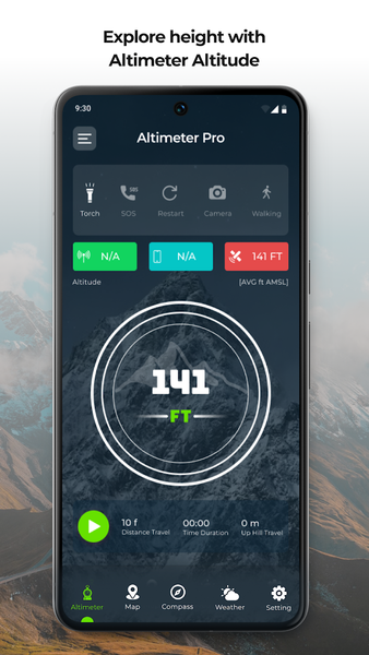 GPS Altimeter & Compass - Image screenshot of android app