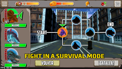 Dinosaurs fighters 2021 - Free fighting games - Gameplay image of android game