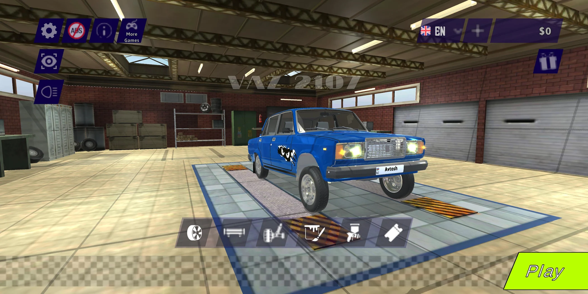 Lada Car Drift Avtosh - Gameplay image of android game