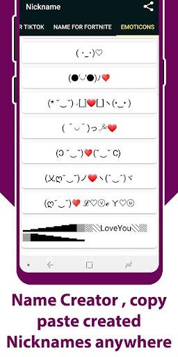 Nickname – for games, profiles - Image screenshot of android app