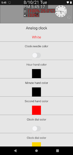 Always visible clock - Image screenshot of android app