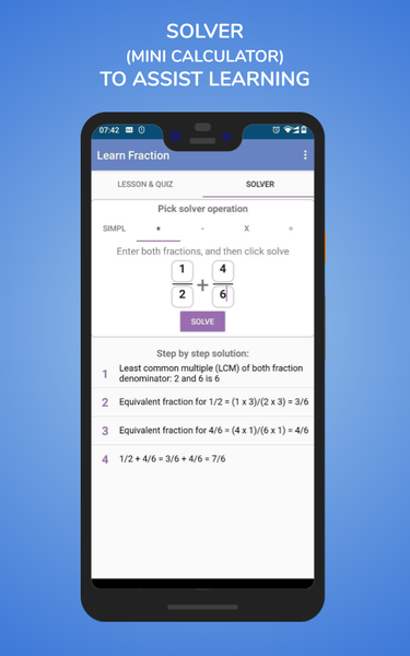 Fraction for beginners - عکس بازی موبایلی اندروید