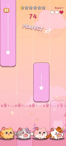 Magic Cat Tiles - Cute Piano - Gameplay image of android game