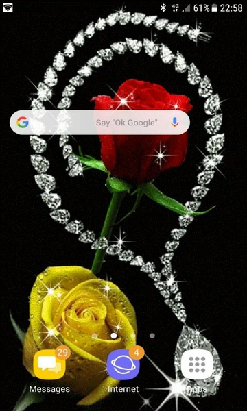 Diamond Rose Live Wallpaper - Image screenshot of android app