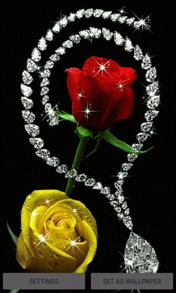 Diamond Rose Live Wallpaper - Image screenshot of android app